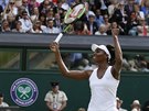 JÁ TO DOKÁZALA. Venus Williamsová se raduje z postupu do wimbledonského finále.