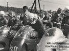Frantiek astný na startu GP eskoslovenska v roce 1957