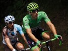 Marcel Kittel (v zeleném) v úniku dvanácté etapy Tour de France.