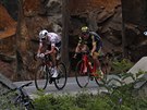 Warren Barguil s Thomasem Voecklerem bhem tinácté etapy Tour de France.