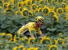 Chris Froome mezi slunenicemi v desáté etap Tour de France.