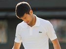 NEJDE TO. Novak Djokovi vzdává ve tvrtfinále Wimbledonu.