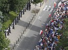 Tisíce lidí ve Varav protestovaly proti soudní reform (16. ervence 2017)