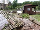 Obrzek zkzy v zahrdksk osad po povodni v roce 2013.