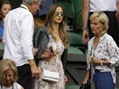 Ester Sátorová, manelka Tomáe Berdycha, na semifinále Wimbledonu.