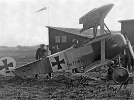 Fokker F.I, v kokpitu Werner Voss