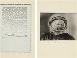 Originální záznamový list prvního letu člověka do vesmíru v angličtině byl...