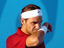 Roger Federer na olympijskch hrch v Atnch 2004.