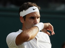 Roger Federer ve Wimbledonu 2017.