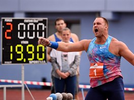 Tom Stank na atletickm mtinku v st nad Labem