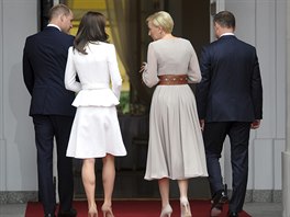 Britský princ William, vévodkyn Kate, první dáma Polska Agata Kornhauser-Duda...