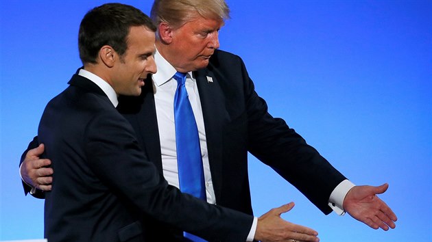 Americk prezident Donald Trump navtvil v Pai francouzskho prezidenta Emmanuela Macrona. (13.7. 2017)