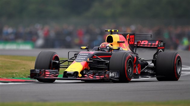 Max Verstappen v kvalifikaci na Velkou cenu Britnie.