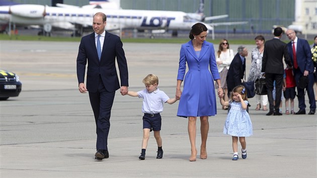 Princ William, princ George, vvodkyn Kate a princezna Charlotte (Varava, 19. ervence 2017)