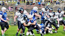 Utkání mezi Prague Black Panthers a Ostrava Steelers pineslo vyrovnaný fotbal