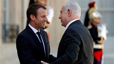 Emmanuel Macron se v ned�li se�el s izraelským premiérem Benjaminem Netanjahuem...