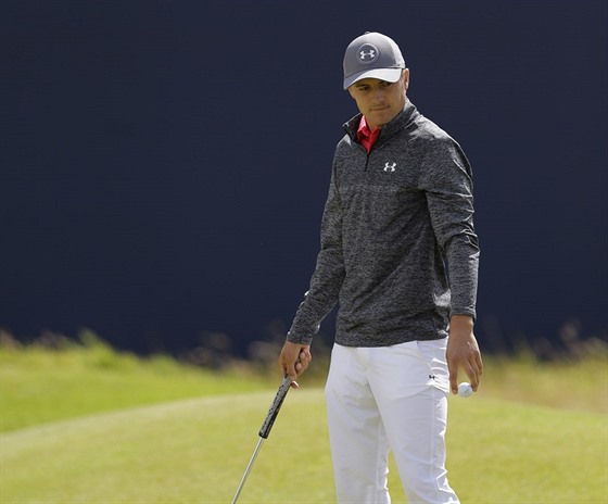 Jordan Spieth bhem prvního kola golfového British Open.