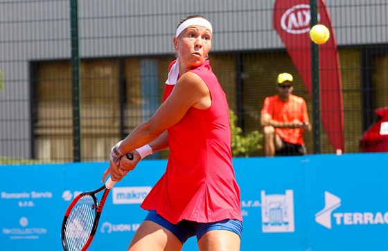 Lucie Hradecká bojuje na turnaji v Olomouci.