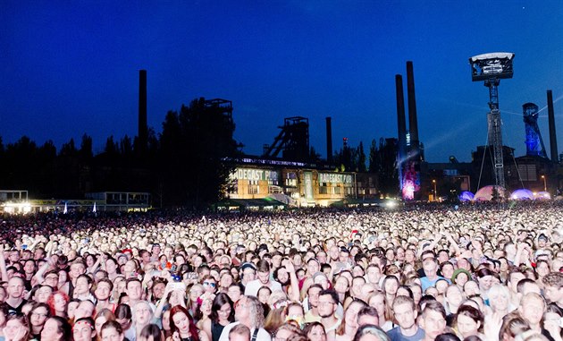 První den multiánrového festivalu Colours of Ostrava. (19. ervence 2017)