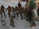 Jednotky SDF taní v syrském mst Rakká (22. ervence 2017)