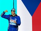 eská znakaka Simona Kubová má na tvái úsmv pi mistrovství svta v plavání.