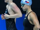 eská plavkyn Simona Baumrtová ped semifinále závodu na 50 metr znak na MS v...