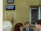Slavnostn� odhalen� pam�tn� desky na rodn�m dom� Franti�ka Filipovsk�ho v roce...