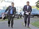 Marek Dalík (vpravo), bývalý poradce premiéra Topolánka, přichází na jednání...