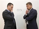 Marek Dalík (vpravo), bývalý poradce premiéra Topolánka, u vrchního soudu v...