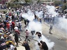 V Jeruzalém vypukly stety mezi muslimy a policií. (21. ervence 2017)