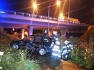 Dopravní nehoda na praské Jiní spojce (27.7.2017).