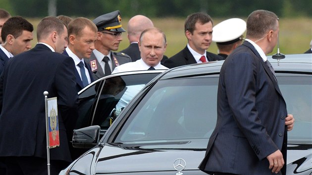 Rusk prezident Vladimir Putin ve finsk Savonlinn (27. ervence 2017)