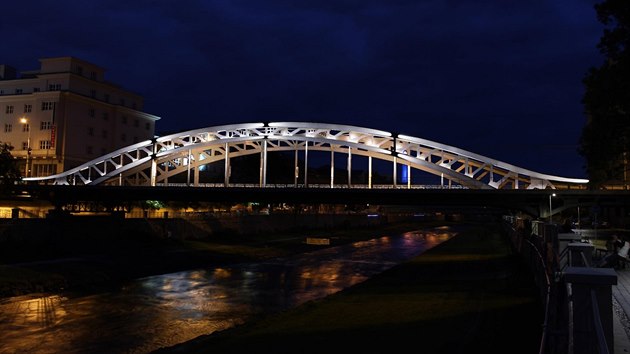 Vizualizace novho nasvcen mostu Miloe Skory v Ostrav