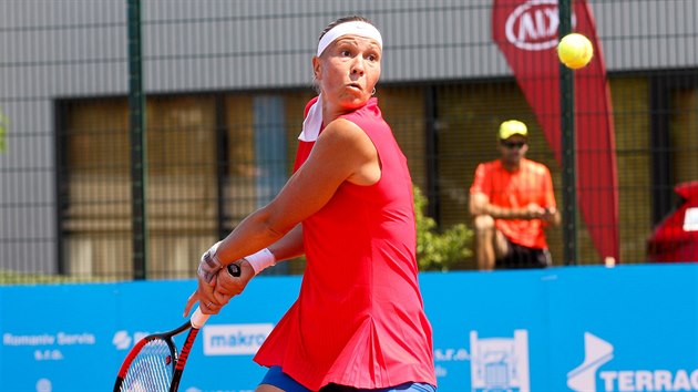 Lucie Hradeck bojuje na turnaji v Olomouci.