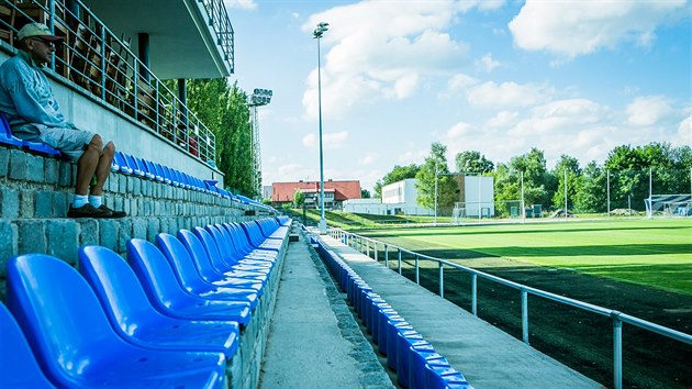 V CENTRU MSTA. Fotbalist Tborska budou hrt druhou ligu na stadionu v Kvapilov ulici, kter prochz rekonstrukc.