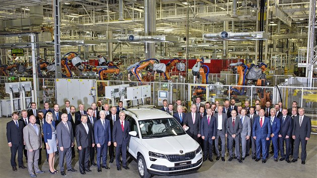 Škoda Auto zahájila sériovou výrobu nového kompaktního SUV Karoq v závodě Kvasiny (26.7.2017).