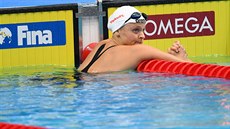 eská znakaka Simona Baumrtová na MS v Budapeti.