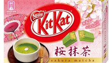 Jedna z exotických příchutí čokolády Kit Kat na japonském trhu je zelený čaj.