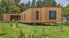 Design a vyzn�ní moderní d�evostavby ur�il pozemek a orientace ke sv�tovým...