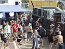 Kousek od Nymburka se koná nelegální technoparty (29.7.2017).