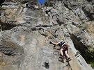 Cesta nazvaná Adrenalin challenge na Pastýské stn v Dín