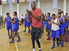 Kevin Durant v basketbalové akademii u indického Dillí