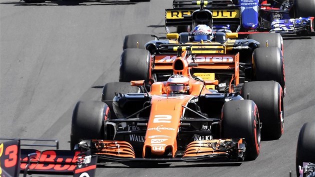 Stoffel Vandoorne z McLarenu při Velké ceně Maďarska formule 1.