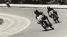 Ángel Nieto  s íslem 2 na závodech v Brn v roce 1969, kdy dojel tetí v 50...