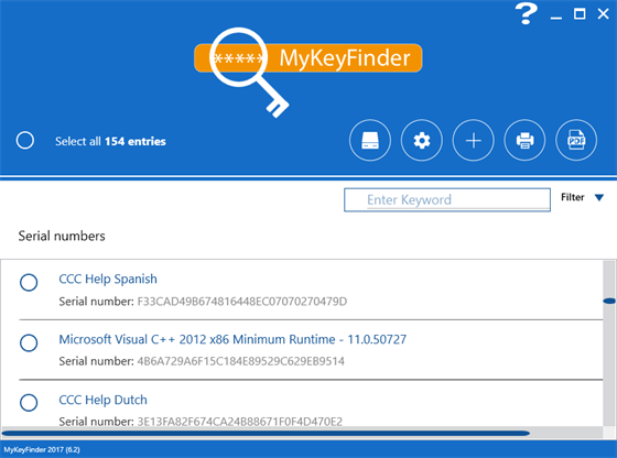 MyKeyFinder