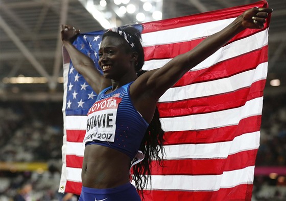 Vítzka sprintu na 100 metr Tori Bowieová ze Spojených stát.
