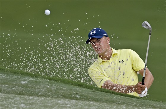 Jordan Spieth ped PGA Championship pi tréninkovém kole na hiti v Quail...