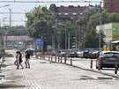 Masarykova ulice v Teplicch je prjezdn jen v jednom smru. Uzavena je kvli...