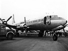 Douglas DC-7B dánské spolenosti Internord Aviation (doprava holandských...