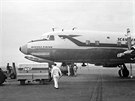 Douglas DC-7C skandinávské spolenosti SAS (doprava holandských fanouk na...